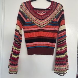 Free People Crochet Sweater size XS